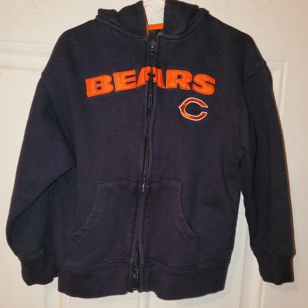 🏈Team Apperal kids Bears Zip Up Hoodie🏈